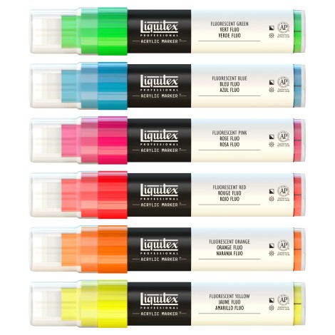 Acrylic Marker Fluorescents  Set Of 6 | Liquitex